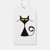 Süße schwarze Katzen-Geschenkanhänger Geschenkanhänger (Rückseite)