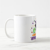 Süße schwarze Katzenhexe Halloween Kaffeetasse (Links)