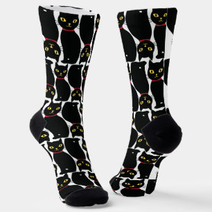 Süße schwarze Katzensocken Geschenk für schwarze K Socken