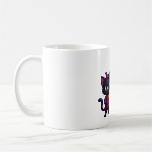 Süße schwarze Katzenzauberer Magie Trank Halloween Kaffeetasse