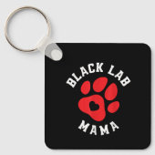 Süße schwarze Lab Mama Labrador Mutter Hundebesitz Schlüsselanhänger (Vorderseite)