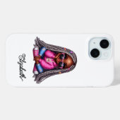 Süße schwarze Mädchenkunst Case-Mate iPhone Hülle (Rückseite (Horizontal))