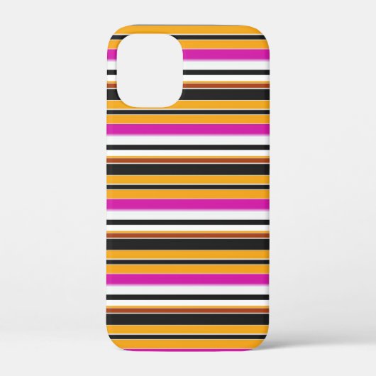 Süße schwarze orange Streifen Case-Mate iPhone Hülle (Rückseite)
