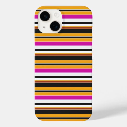 Süße schwarze orange Streifen Case-Mate iPhone Hülle (Rückseite)