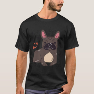 Süße schwarze Pug-Falte Gesicht Cartoon-Illustrati T-Shirt