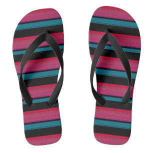 Süße schwarze rosa Streifen Badesandalen