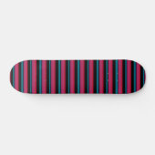 Süße schwarze rosa Streifen Skateboard (Horizontal)