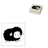 Süße schwarze Schafmutter Gummistempel (Stempel)