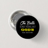 Süße schwarze und gelbe Bibelvers christlicher Gla Button (Vorne & Hinten)