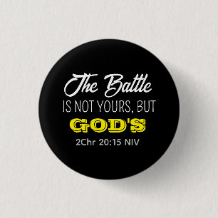 Süße schwarze und gelbe Bibelvers christlicher Gla Button