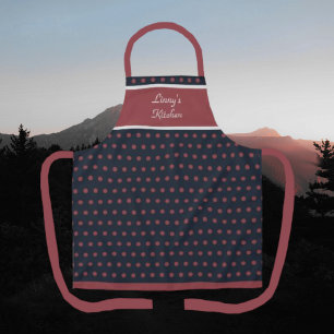 Süße schwarze und Terra-Rosa-Punkt-Schürze Schürze