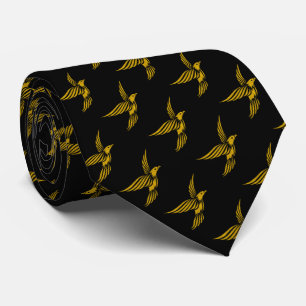 Süße schwarze Vintage-Gold-Adler-Muster Krawatte