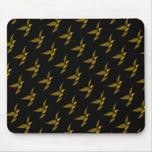 Süße schwarze Vintage-Goldadler-Muster Mousepad