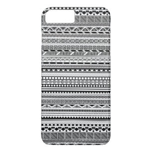 Süße schwarze weiße Azteken-Muster Design Case-Mate iPhone Hülle