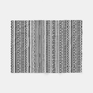 Süße schwarze weiße Azteken-Muster-Design Fleecedecke