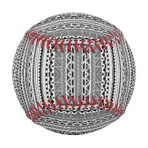 Süße schwarze weiße Azteken-Musterdesign Baseball