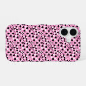 Süße schwarze weiße Blumen iPhone 16 Hülle (Rückseite (Horizontal))