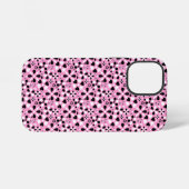 Süße schwarze weiße Blumen iPhone Hülle (Rückseite (Horizontal))
