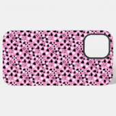 Süße schwarze weiße Blumen iPhone Hülle (Rückseite (Horizontal))