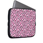 Süße schwarze weiße Blumen Laptopschutzhülle (Vorne Rechts)
