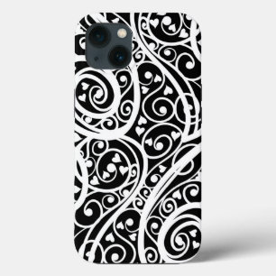 Süße schwarze weiße Herzen Liebes Hintergrund Desi Case-Mate iPhone Hülle