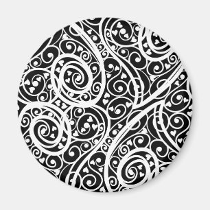 Süße schwarze weiße Herzen Liebes Hintergrund Desi Magnet