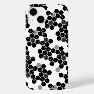 Süße schwarze weiße Hex-Datenmuster Case-Mate iPhone 14 Hülle
