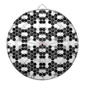 Süße schwarze weiße Hex-Datenmuster Dartscheibe (vorne)