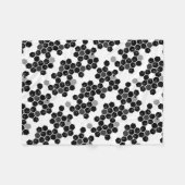 Süße schwarze weiße Hex-Datenmuster Fleecedecke (Vorderseite (Horizontal))