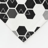 Süße schwarze weiße Hex-Datenmuster Fleecedecke (Ecke)