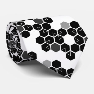 Süße schwarze weiße Hex-Datenmuster Krawatte