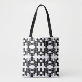 Süße schwarze weiße Hex-Datenmuster Tasche (Vorderseite)