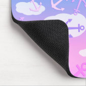 Süße schwebende Anker und Wolken Träumerische Farb Mousepad (Ecke)