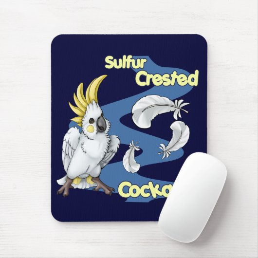 "Süsse-" SchwefelCockatoo mit Haube Mousepad (Mit Mouse)