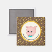 Süße Schwein Cartoon Magnet (Vorderseite/Rückseite)