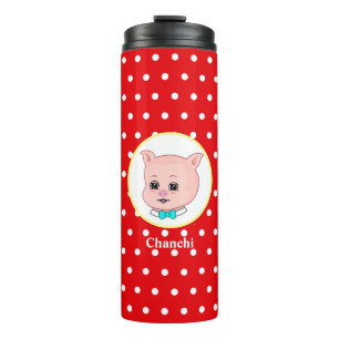 Süße Schwein Cartoon Thermosbecher