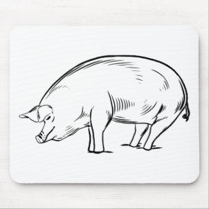 Süße Schwein Liebhaber Bauer Land Bauernhof Mädche Mousepad