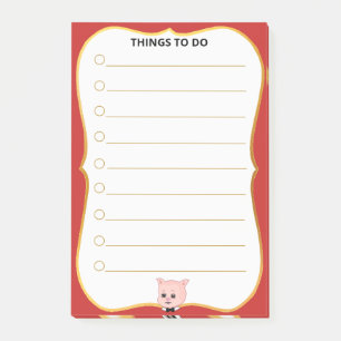 Süße Schweine-Sachen-zu-Erledigen-Liste Post-it Klebezettel