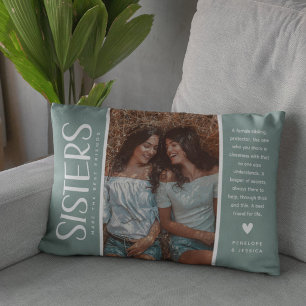 Süße Schwester Foto & Zitat Andenken Lendenkissen