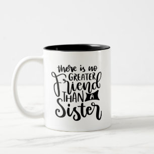 Süße Schwester Freund Wortkunst Zweifarbige Tasse