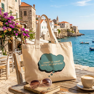 Süße Schwestern lieben Einkaufstasche