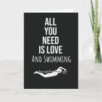 Süße Schwimmkarten Sport Moderner Schwimmer