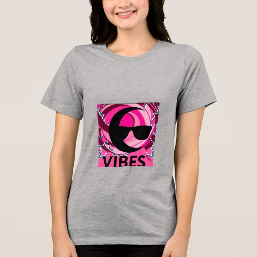 süße Schwingungen Tri-Blend Shirt (Vorderseite)