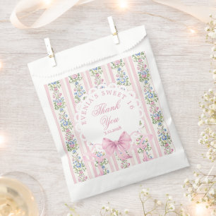 Süße Sechzehn Coquette Rosa Schleife Danke Geschenktütchen