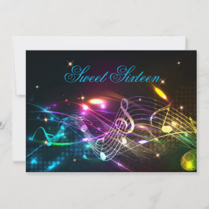 Süße Sechzehn Einladung Neon-Leuchten