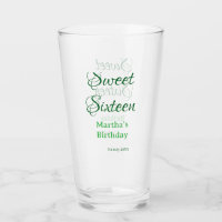 Süße Sechzehn grüner Name Datum Kalligrafie Boho R
