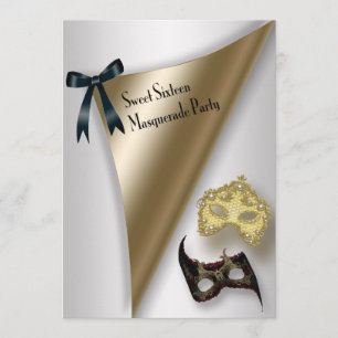 Süße Sechzehn Maskenballparty Einladung