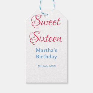 Süße Sechzehn rosa Name Datum Kalligrafie Boho bla Geschenkanhänger