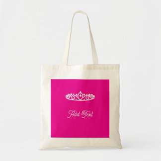 Süße Sechzehn Weiße und Rosa Tiara-Tasche Gefallen Tragetasche
