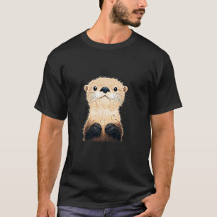 Süße Seeotter Otter Ozean Tier Wildnis Natur T-Shirt